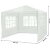 Sodo paviljonas su 3 sienomis, 3 x 3 m, baltas, Plonos
