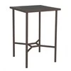 Sodo stalas 70x70x103cm juodas/rudas