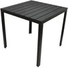 Sodo stalas 78x78x74cm juodas/rudas