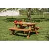 Sodo stalas su suolais Ekju 91x90x47cm medinis/rudas