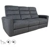 Home4You Sofa Gaston 3 – vietų reglaineris, elektrinis, pilkas aksomas