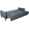 Home4You Sofa-lova ANNA su daiktadėže Pilkas aksomas