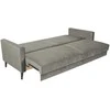 Home4You Sofa-lova ANNA su daiktadėže Smėlio spalvos aksomas
