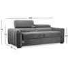 Home4You Sofa-lova KINGSTON Tamsiai pilka