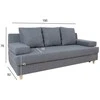 Home4You Sofa-lova VELLA su daiktadėže, pilka