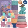 Stator SOFT CREATIVE Blocks sensoriniai DANTYS BURGES PIRAMIDĖ 27 Vnt.