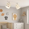 Solar Lampa wisząca sufitowa do pokoju chłopca dziecka autka regulowana balta E27