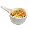 Solia FINGERFOOD porcelianinis apvalus puodelis su rankena 93x56mm baltas