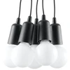 Sollux Lighting Lampa Wisząca ERICA 5 Juoda Sufitowa Dziecięca