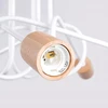 Sollux Lighting ŻYRANDOL LAMPA SUFITOWA LUMINOS, DREWNO, METAL, 5XE27, BALTA, LOFT, SALON