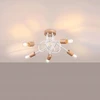 Sollux Lighting ŻYRANDOL LAMPA SUFITOWA LUMINOS, DREWNO, METAL, 5XE27, BALTA, LOFT, SALON