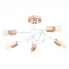 Sollux Lighting ŻYRANDOL LAMPA SUFITOWA LUMINOS, DREWNO, METAL, 5XE27, BALTA, LOFT, SALON