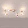 Sollux Lighting ŻYRANDOL LOFT AETHEL, LAMPA SUFITOWA, DREWNIANY, Baltas, 6XE27, SALON
