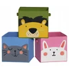 Songmics 3X PUDEŁKA NA ZABAWKI DZIECIĘCE SKRZYNKI 30x30 CM POJEMNIKI ORGANIZERY DUŻE