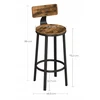 Songmics Baro kėdė, 2 vnt., su tvirtu metaliniu rėmu, sėdynė 73,2 cm