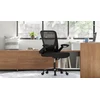 Songmics Kėdė BIUROWE SUKAMASIS FOTEL DO BIURKA ERGONOMICZNE SIATKA Juoda 120KG