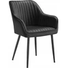 Songmics Minkštas Velvet Bucket Chair Juodas Loft Velvet