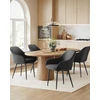 Songmics Minkštas Velvet Bucket Chair Juodas Loft Velvet