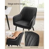 Songmics Minkštas Velvet Bucket Chair Juodas Loft Velvet