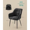 Songmics Minkštas Velvet Bucket Chair Juodas Loft Velvet