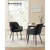 Songmics Minkštas Velvet Bucket Chair Juodas Loft Velvet