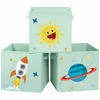 SONGMICS Pudełka Do Przechowywania 3 vnt. 30x30x30 Organizer Na Žaislai Kosmo