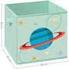 Songmics Pudełka do Regału Składane na Žaislai 3 vnt. Organizer dla Dzieci Kosmos