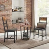 Songmics VALGOMO KĖDŽIŲ RINKINYS IŠ 2 KAIMIŠKŲ RUDŲ JUODŲ 43 x 43 x 95,5 cm