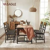 Songmics VALGOMO KĖDŽIŲ RINKINYS IŠ 2 KAIMIŠKŲ RUDŲ JUODŲ 43 x 43 x 95,5 cm