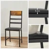 Songmics VALGOMO KĖDŽIŲ RINKINYS IŠ 2 KAIMIŠKŲ RUDŲ JUODŲ 43 x 43 x 95,5 cm