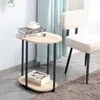 Fotelis Home4You Šoninis staliukas HANNES 52x35xH54cm Rustic melaminas