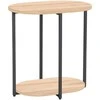 Fotelis Home4You Šoninis staliukas HANNES 52x35xH54cm Rustic melaminas