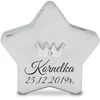 Sovenir Srebrna Skarbonka Gwiazda GRAWER Chrzest Roczek