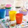 Spalvoti KALAS plastikiniai puodeliai vaikams, IKEA pikniko rinkinys, 6 vnt