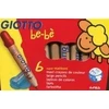Spalvoti pieštukai Fila, Giotto BE-BE, 6 spalvos, su drožtuku, 466400