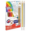 Spalvoti tribriauniai pieštukai SUPER SOFT, Fiorello, 12+2 sp.