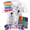 Splat Planet Marškinėliai su 10 plaunamų markeriu, 7-8 metai