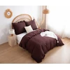 Spod Igły i Nitki Patalynė KOMPLET 220x200 SATYNA 100% BAWEŁNA RUFFY PREMIUM BRĄZ