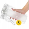 Sportinis bidonas 4fizjo 650 ml, Tritan, su matuokle, pilkas