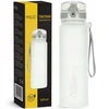 Sportinis bidonas 4fizjo 650 ml, Tritan, su matuokle, pilkas