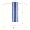 Springos BEACH MAT, ROCKY BEACH paminkštinimo putplasčio čiužinys 180x60cm MINKŠTAS