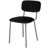 Springos PRABANGUS Juodas METALINIS VELIURINIS KĖDĖS SVETAINEI, BIURUI, VIEŠBUČIUI, VALGOMUI