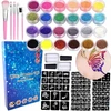 SquishySquishies Didelis rinkinys GLITTER TATTOOS Plaunamas Glitter BOX GLITTER