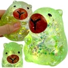 Squishysquishies Gniotek CAPYBARA su blizgučiais maltozės geliu Antistresinis žaislas 7 cm