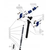SR Suntour SP25-NCX BLK pakabos sėdynės stulpas (31,6*350mm), aliuminis