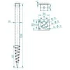 Sraigtinis polis Arras 100x100mm/L1200mm