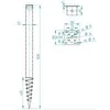 Sraigtinis polis Arras 100x100mm/L1400mm