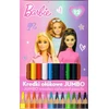 St. Majewski Jumbo 12 spalvų pieštukai Barbie, trikampiai