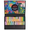 STABILO ARTY 68 vnt. plunksnakočių rinkinys su plunksnakočiu ir pluošto galiuku, įvairių spalvų
