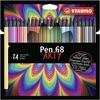 Stabilo Pen 68 rinkinys: 24 spalvoti markeriai